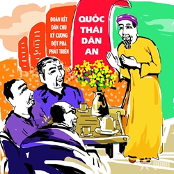 Xuân mới, luận bàn về chữ 